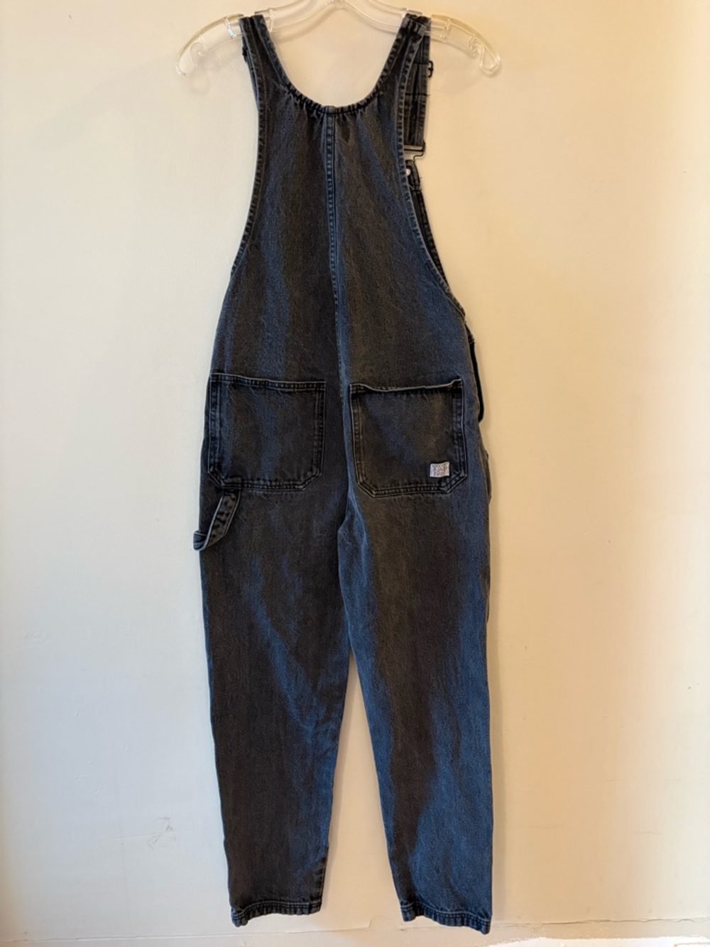 twik Black Denim Overalls Jumpsuit, Sz XS - Picture 9 of 14